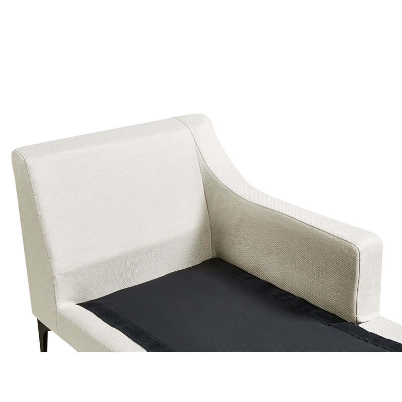 Deaveon Upholstered Chaise Lounge, Light Beige, Left Hand Facing