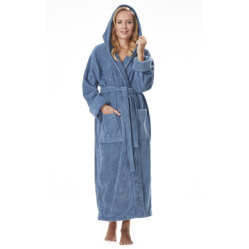 Peignoir à chevilles 100% coton Hovis, Bleu, Petit
