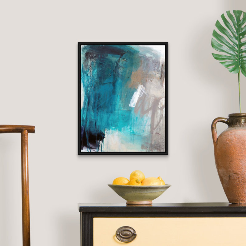 Reproduction d’art sur toile, "lovely" par B. Robert, Cadre noir, H 22 po x l 18 po x P 1,75 po