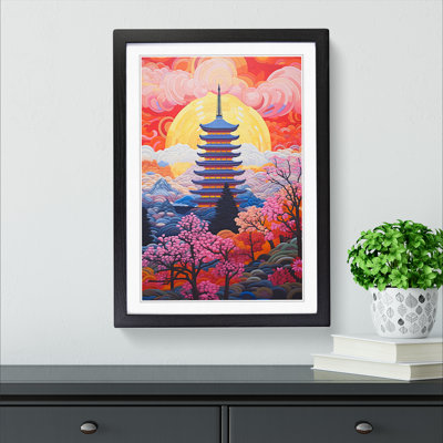 Pagoda Colour Field - Framed Print