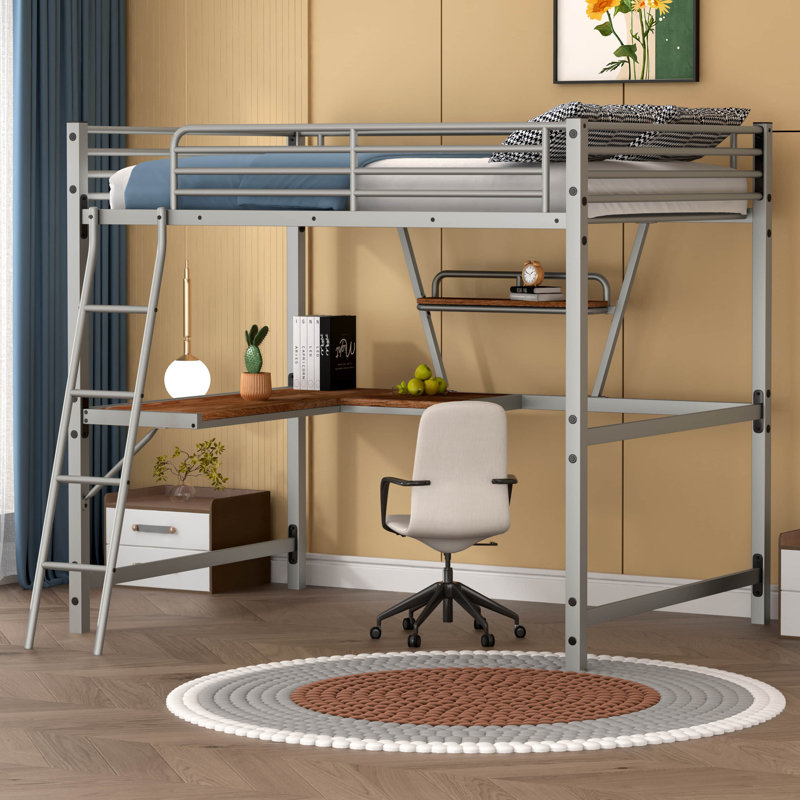 Lit mezzanine double Rhodes Kids, Simple, Argent