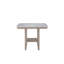 Table de bar en marbre naturel, de forme carrée, en bois massif et de couleur transitionnelle, 42 po x 42 po x 36,37 po, table de bar naturelle de 77 lb avec contour, finition en marbre et style transitionnel