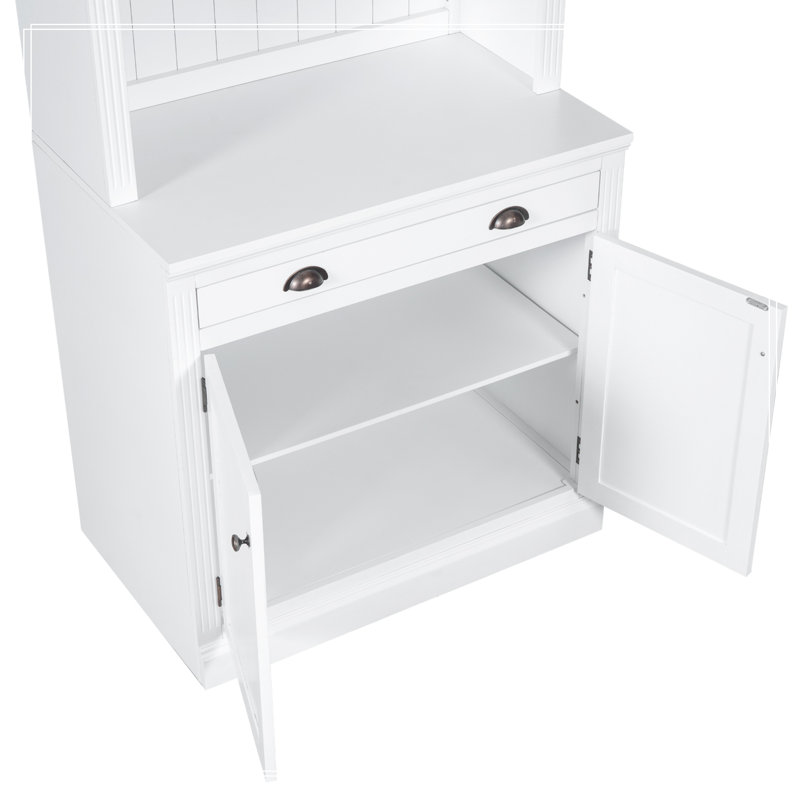 83.4"Tall Bookshelf Suite, Modern Bookcase Suite with LED Lighting,Doors and Drawers,2-Piece Set