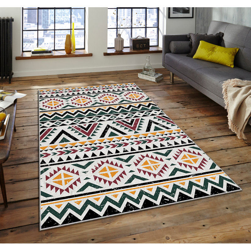 Luxurious Area Rug, 100% Polyester, 5.9 x 9.2 Feet | 740 g/m² Weight, Non-Slip Felt Dot Underside, Easy Clean Velvet Fabric, 0.08 in Pile Height | Machine Washable, Perfect for Living Room & Bedroom Décor