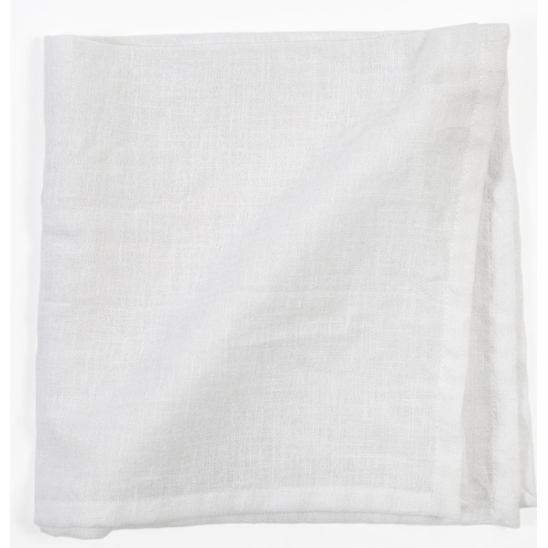 Glenn Cotton Blend Square Napkins, White