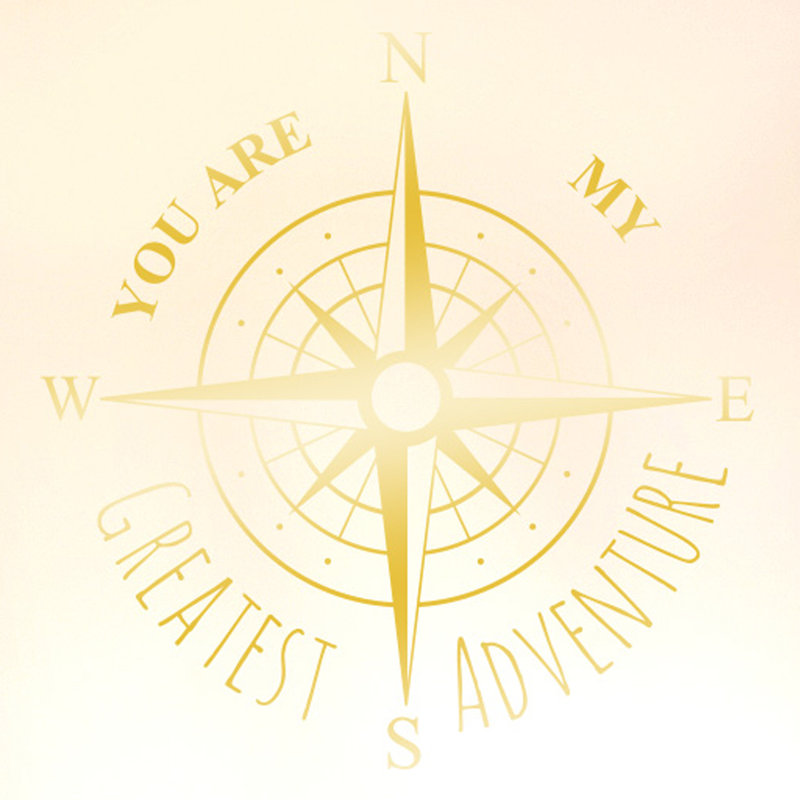Wall Decal, Shiny Gold