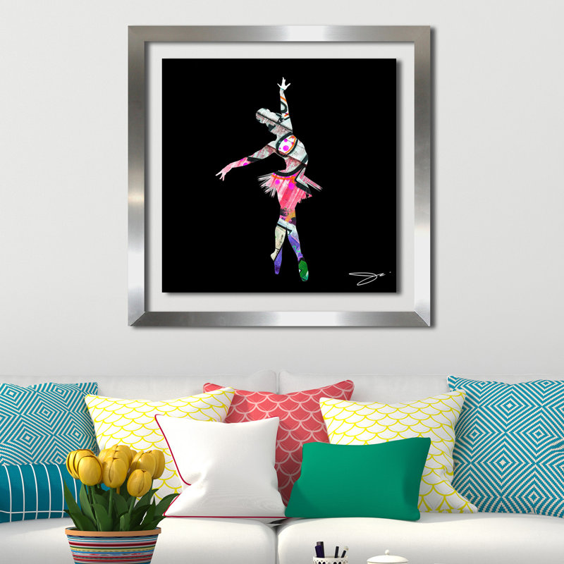 «Dancer 3», impression, Encadrement argenté, H 25,5 po x l 25,5 po x P 1 po