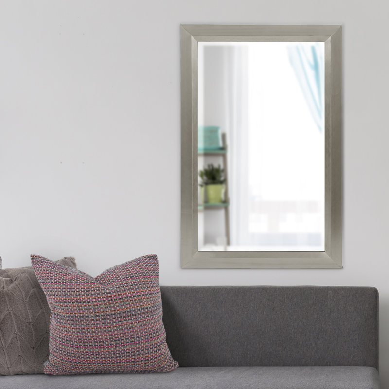 Buschwick Solid Wood Mirror, Nickel