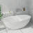 61" x 30" Solid Surface Stone Resin Oval-shaped Freestanding Soaking Bathtub with Overflow