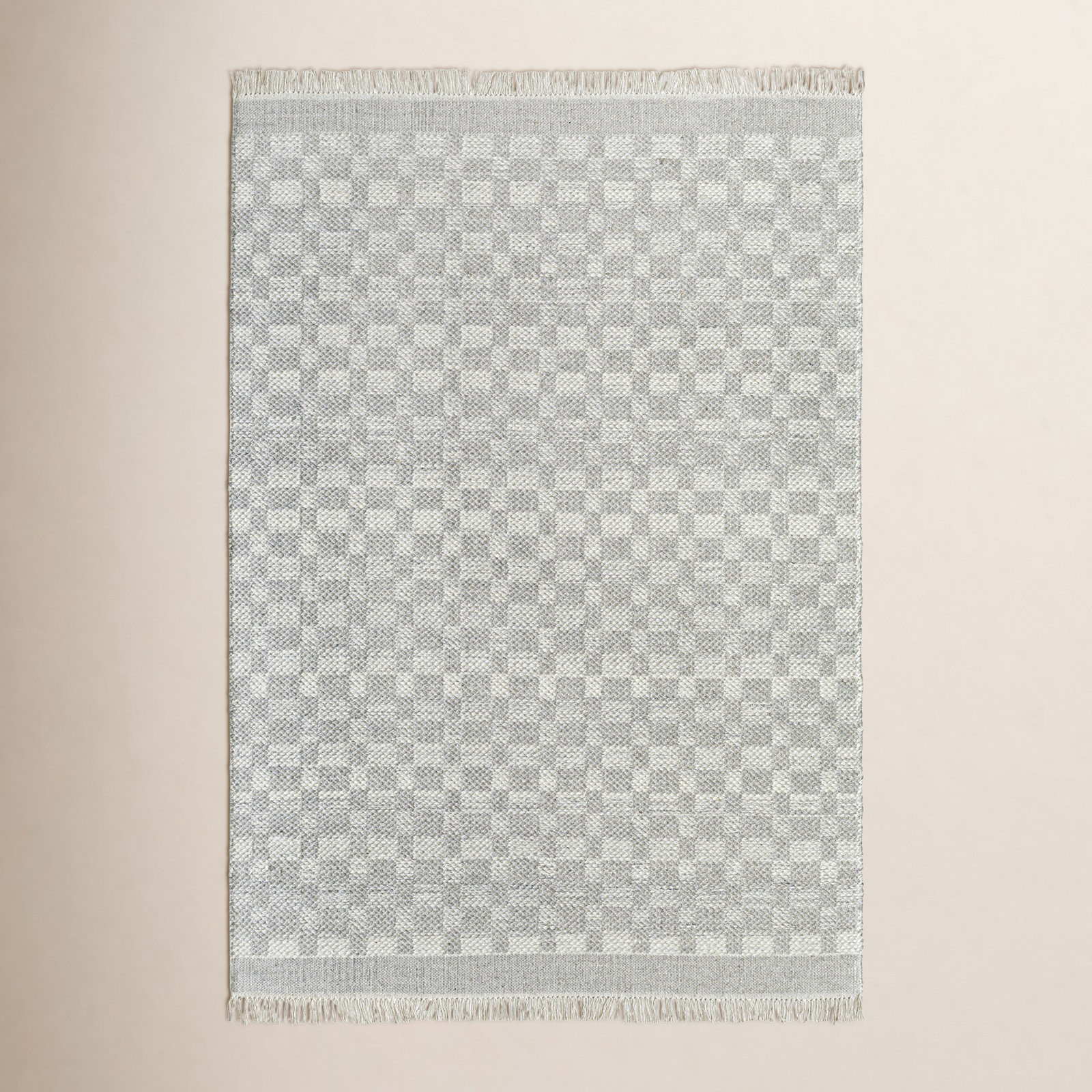 Lavande Plaid Wool Area Rug, Rectangle 8' x 10'