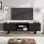 Meuble télé 60 po avec 2 tiroirs, centre de divertissement moderne, meuble multimédia en bois avec pieds robustes et rangement ouvert pour le salon-131157817