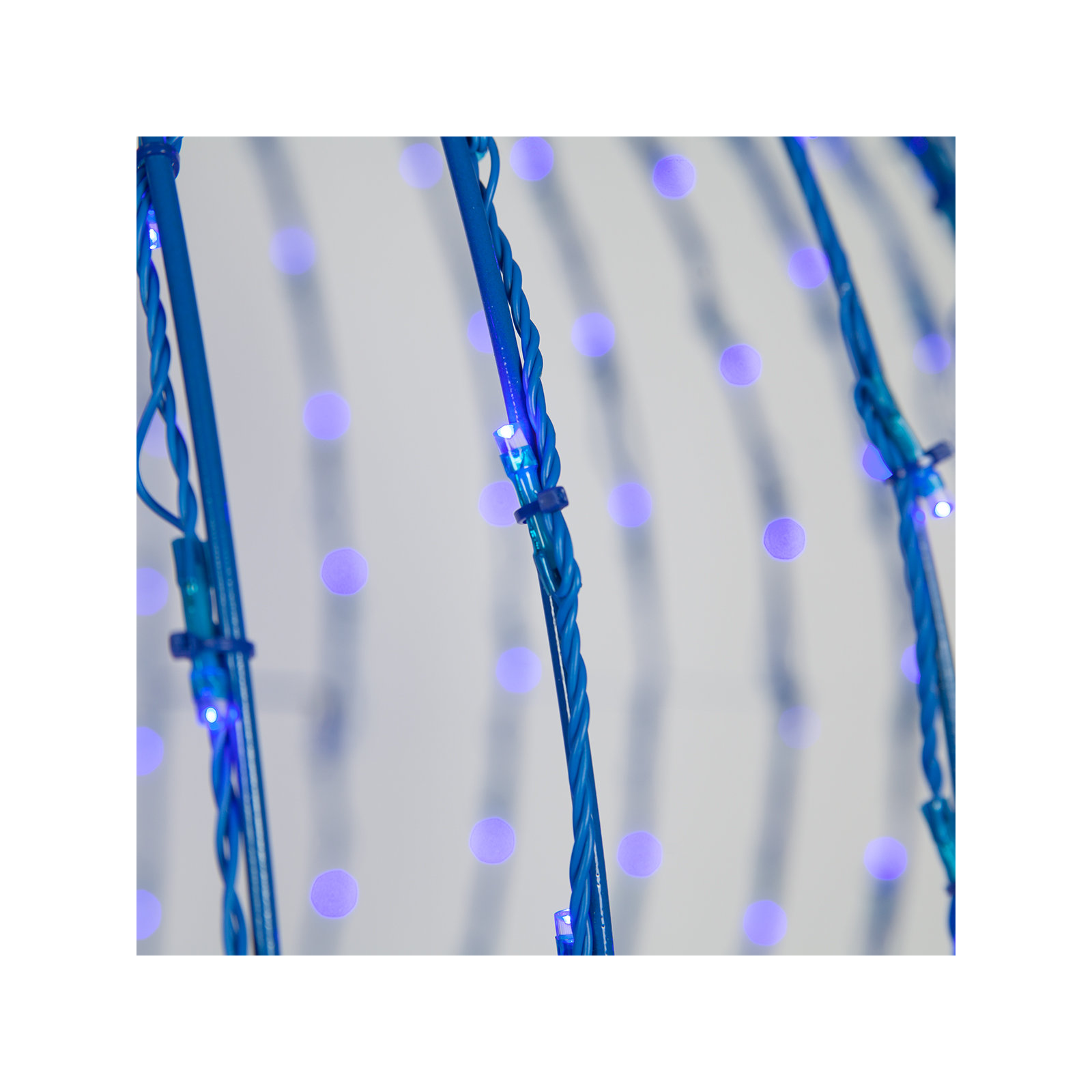 Fold-Flat LED Metal Lighted Outdoor Decoration, 20" H x 20" W x 20" D, Blue