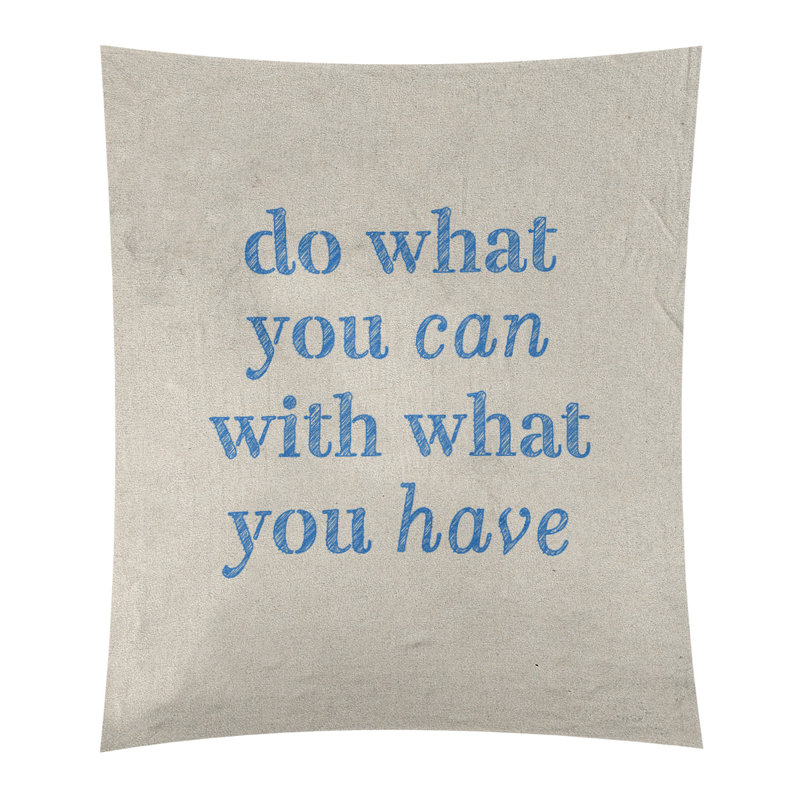 En polyester, ce que vous pouvez citer tapisserie, H 27,5 po x l 37,5 po, Blanc / bleu