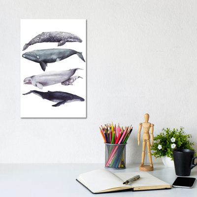 Whale Stack I 1 Piece Wrapped Canvas Wall Art