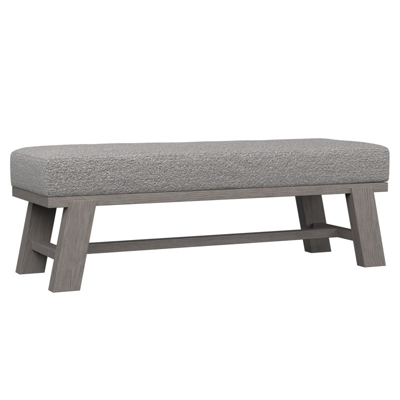 Trianon 56'' Dark Gray Contemporary Upholstered Bench