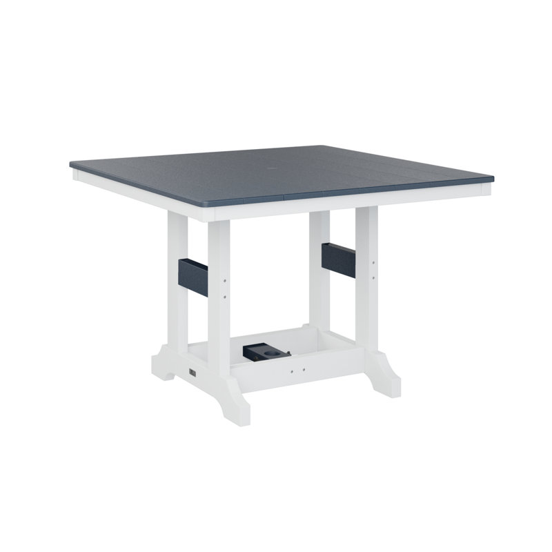 Table de salle à manger carrée 44 po Berlin Gardens Garden Classic, Marine, H 30,87 po x l 44 po x P 44 po