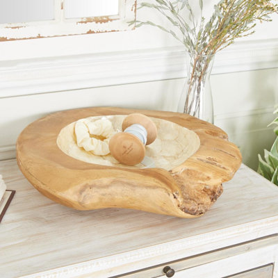 Bol décoratif en bois de teck Karstein