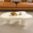Modern 46" Cream White Cloud Coffee Table With 3 Legs For Living Room,Bedroom-1033036305