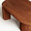 Table basse 48 po, table centrale ovale en noyer pour salon et bureau personnel
