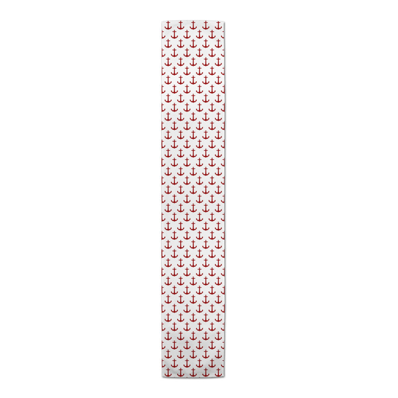 Chemin de table géométrique McKay, L 90 po x l 16 po, Bourgogne, Mckay Geometric