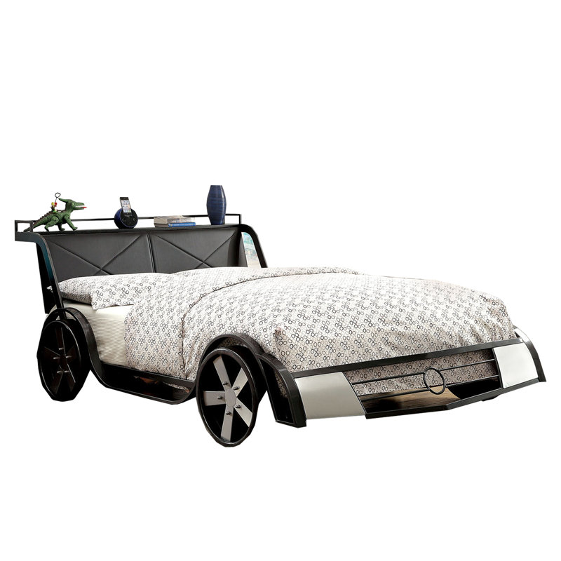 Theodora  Upholstered Metal Storage Bed