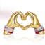 Heart Heart Sculpture, Gold