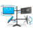Mount-It Quad Monitor Stand | Height Adjustable Standing 4 Screen Mount Fits Monitors Up to 32 in.