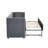 Grey Velvet Daybed with Sturdy Wooden Frame, Modern Diamond Grid Pull-Out Design for Bedroom and Living Room-1666380517