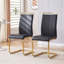 Chaises de salle à manger cantilever modernes Amari en similicuir avec base au fini doré (lot de 2)-1268853338-1214924634-1236662290