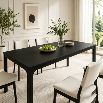 71" Modern Rectangular Dining Table with Heavy-Duty Metal Frame for 6-8 People