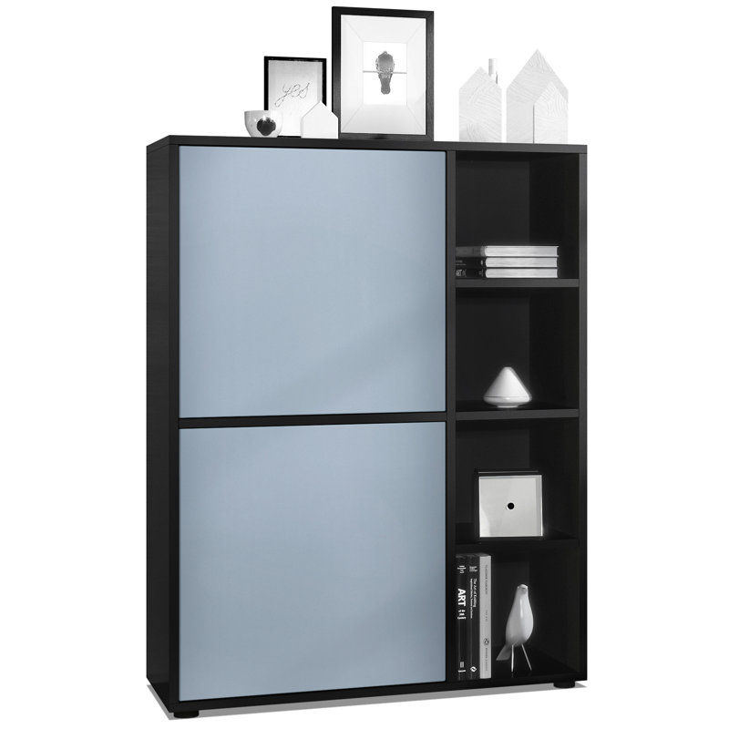 Mccafferty 79cm Sideboard, Black Matt/Denim