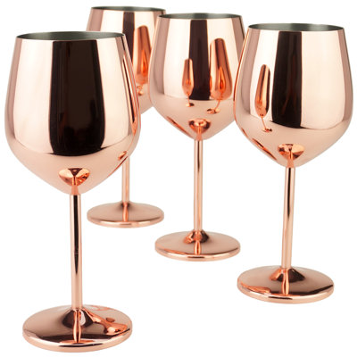 Nataniel 18oz. Stainless Steel Drinking Glass Set