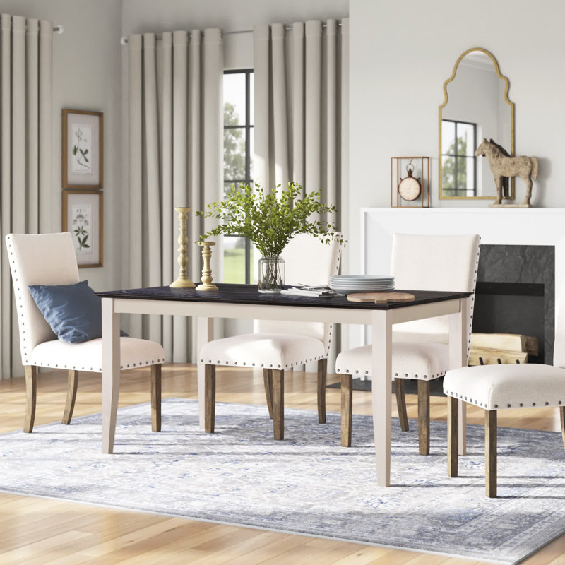 Kerby Solid Wood Dining Table, White