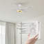 Ventilateur de plafond standard à DEL à 5 pales avec télécommande et ensemble d'éclairage inclus-211823570-211713693-211823582