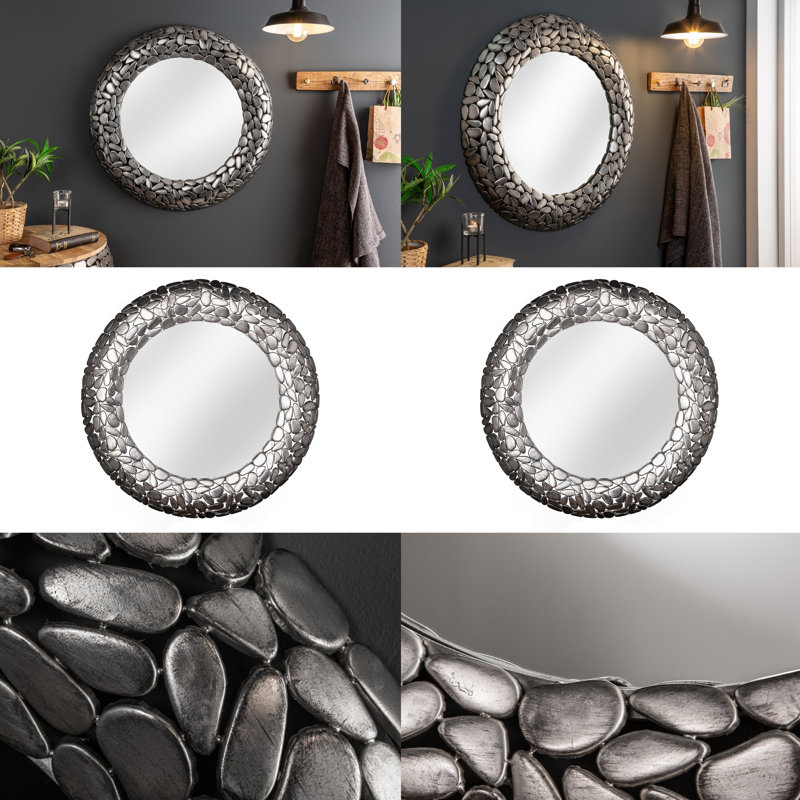 Reder Metal Wall Mirror, Silver