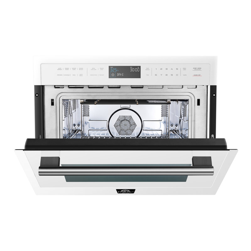 Oliena Espresso 24 Inch Built-In Microwave Convection Oven, 1.6 cu.ft., 1000W/1750W, White