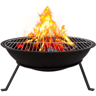 Bridgeman Round Steel Charcoal Smokeless Fire Pit