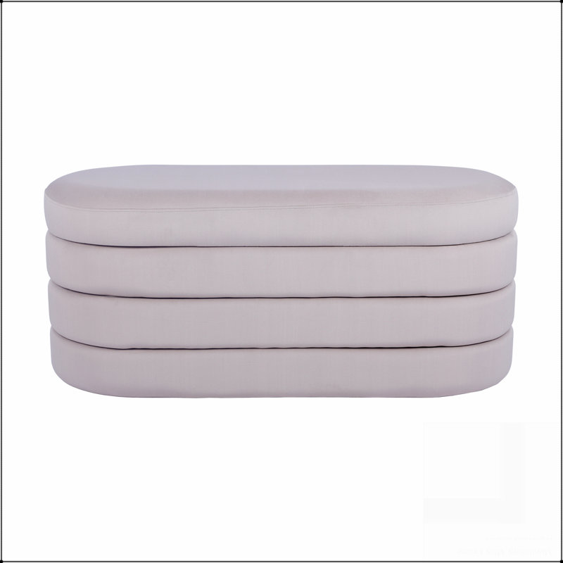 Banc avec rangement en velours