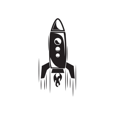 Rocket Ship Space - Wrapped Canvas Print