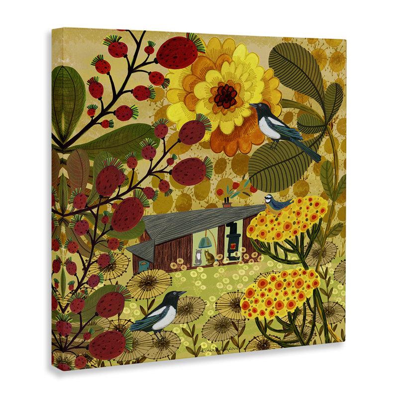 «Warm Autumnal Cottage Canvas» par Kay Widdowson, H 36 po x l 36 po