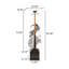Sculpture de sol moderne en métal violoncelle avec base en pierre-168001798