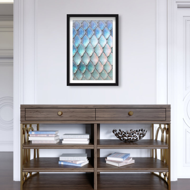 Mermaid Zoom Shadowbox Fantasy & Sci Fi Print by Oliver Gal, Black Frame, 10 x 15, 25.5"H x 17.5"W, Black Shadowbox