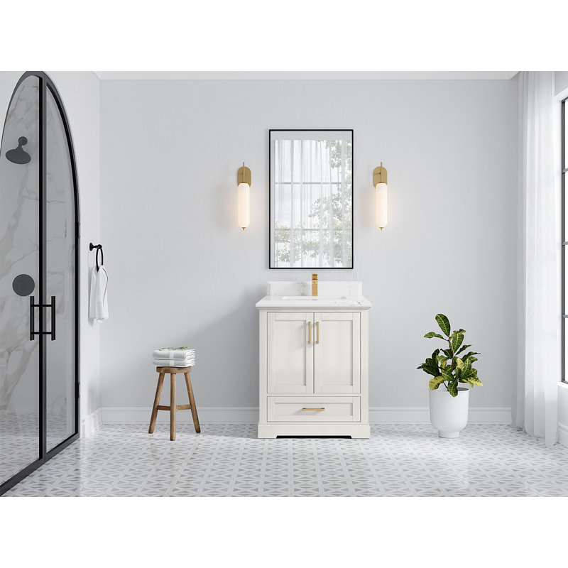 Boston 30 po X P 22 po Meuble-lavabo simple en albâtre, Empira