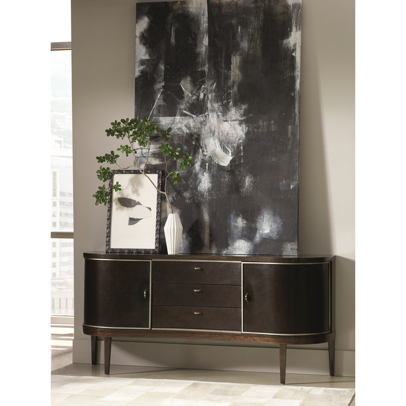 Modern Streamline 72'' W Solid Wood Sideboard