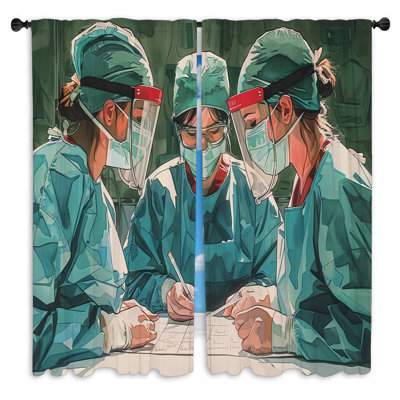 Paire de rideaux semi-transparents en polyester Masciarelli