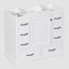 Meuble-lavabo 36 po sans lavabo, base d'armoire seulement, six tiroirs, diviseur de tiroir multifonctionnel, tablette réglable, vert-100853131