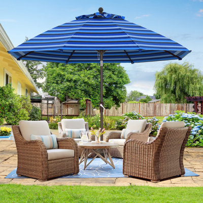 Parasol de marché en oléfine 9 'avec inclinaison et manivelle