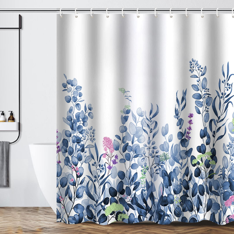 Shower Curtain Mould Proof Mildew Resistant 183x183cm, Bathroom Curtain with 12 Hooks, Waterproof Polyester Fabric Bathtub Curtain, Weighted Hem, Washable, Quick Dry