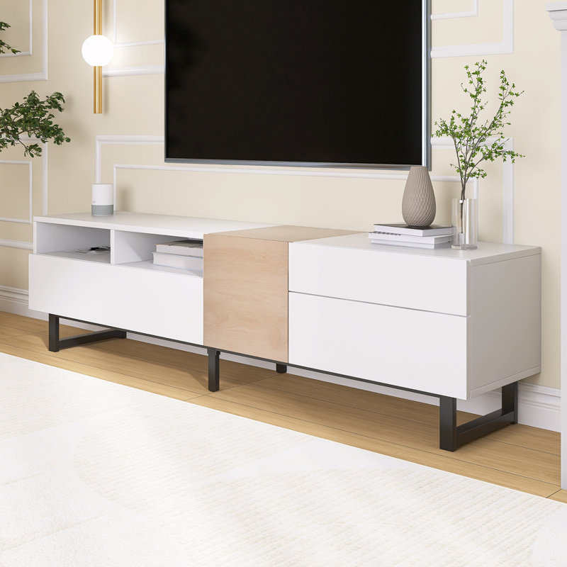 Meuble télé Paisleyjo, Blanc