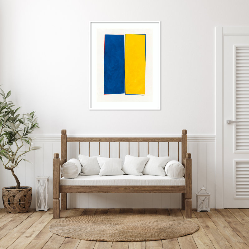 Monolithe I, impression sur bois encadrée, Cadre blanc, H 41 po x l 33 po